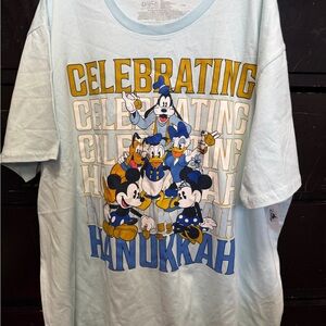 Disney Light Blue Shirt with Yellow Lettering